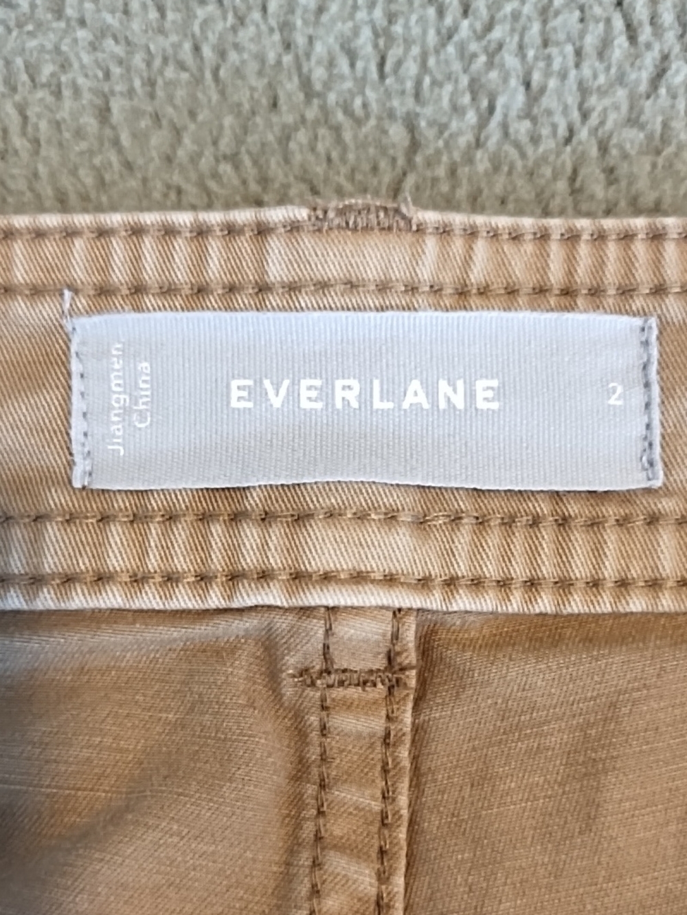 Everlane Wide-Leg Chinos Women's Size 2 High Waist Neutral Toasted Coconut Tan - Picture 5 of 7